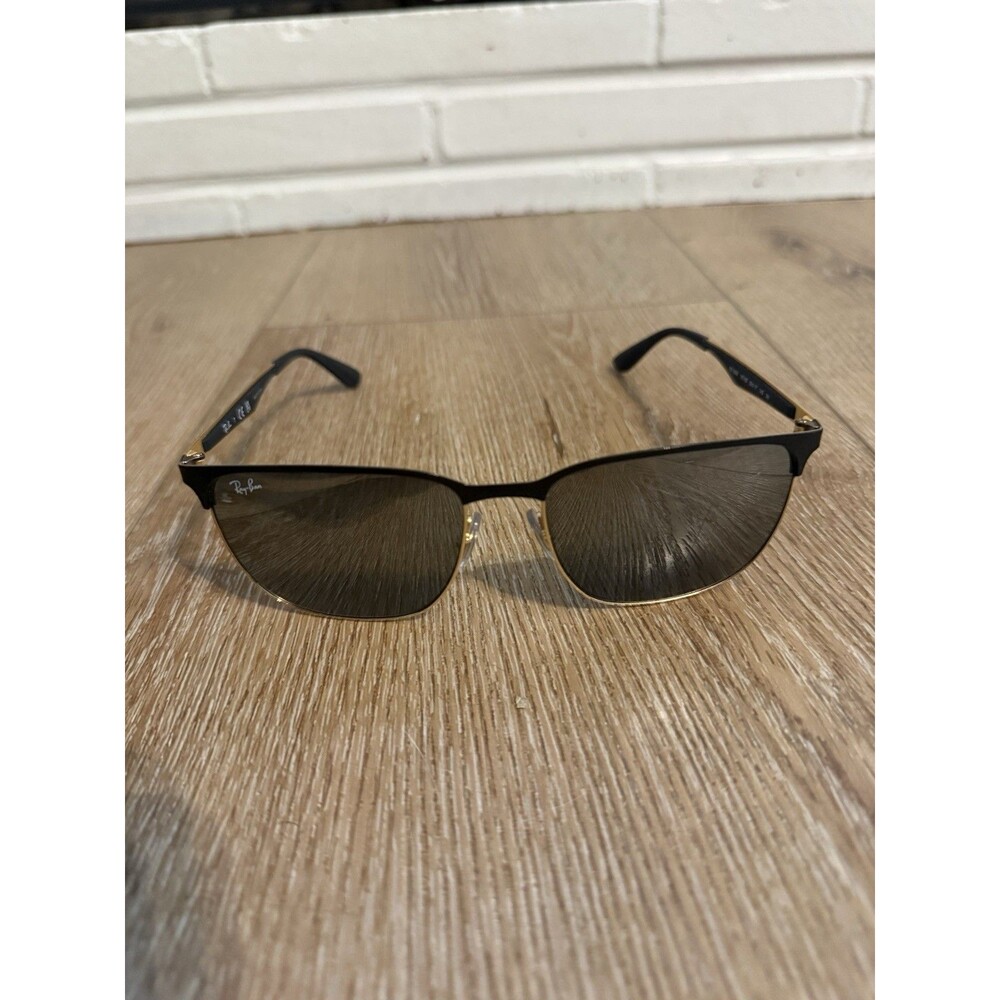 Ray-Ban RB3569 187/88 Polished Black on Gold Sunglasses Frame 59-17-145
